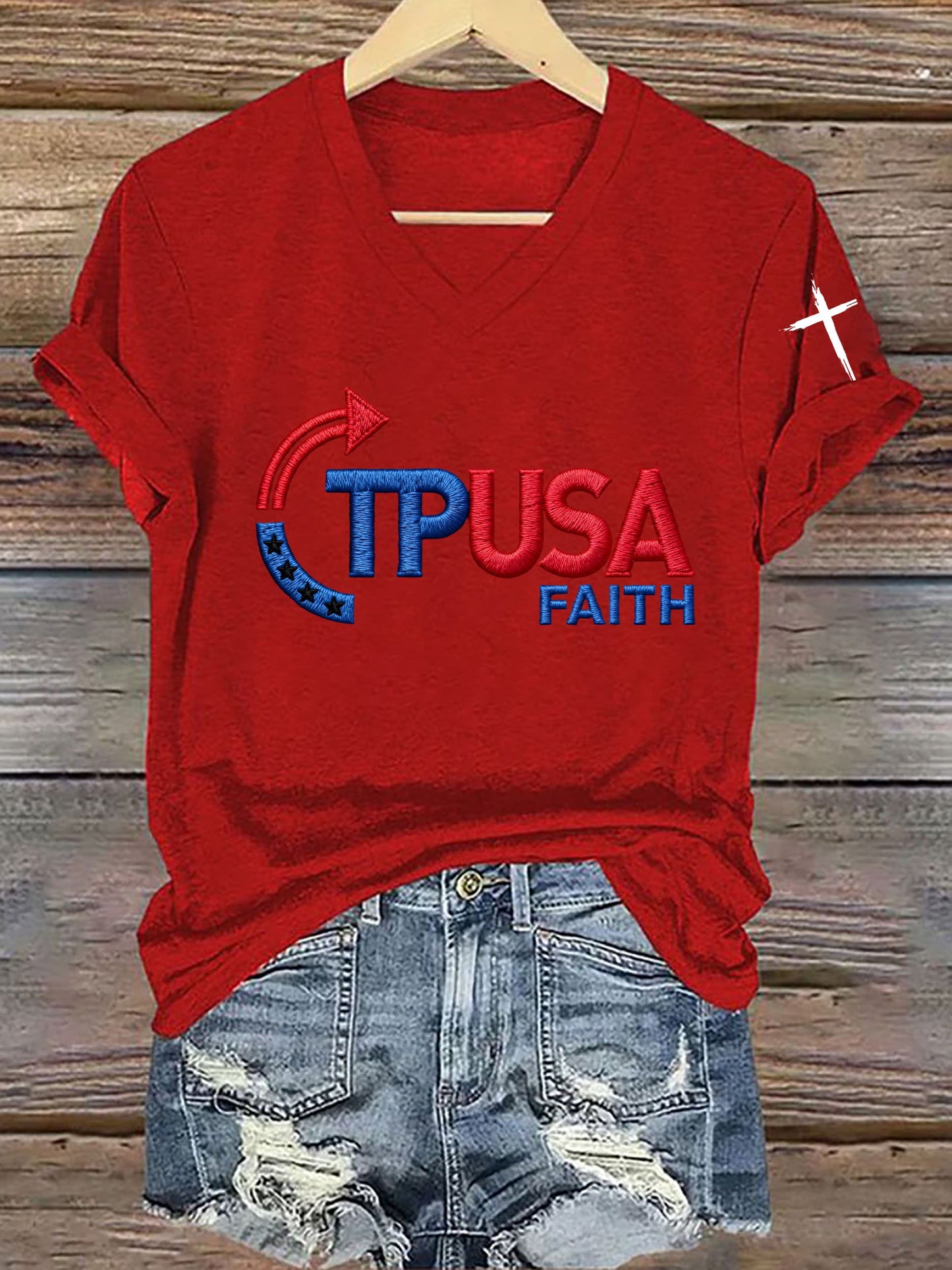 Women's Turning Point USA Faaith Printed Short-Sleeved T-Shirt