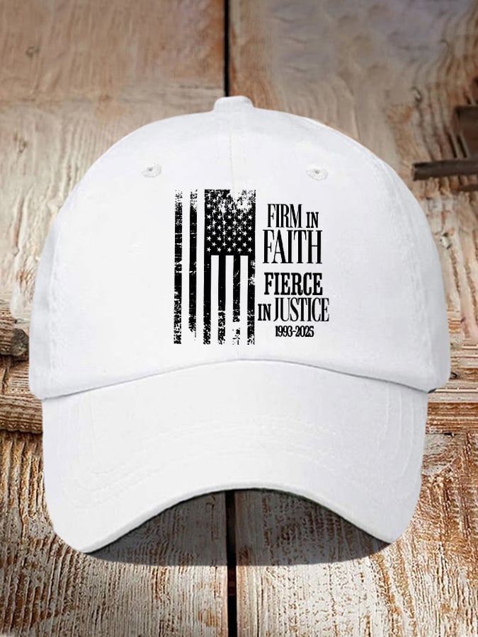 Unisex Vintage Firm In Faith Fierce In Justice Print Hat