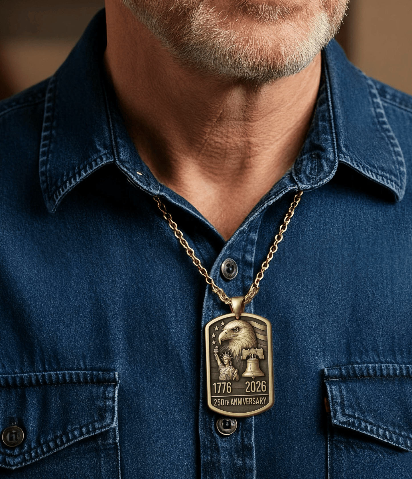 🎉 Limited Edition Liberty Dog Tag Necklace 2026 🦅Celebrate 250 Years of Freedom & Pride 🎉