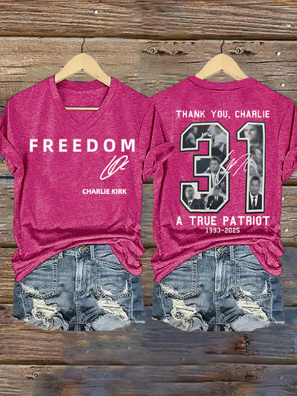 Women's  Commemorative Liberty Signature 31 Print T-shirt