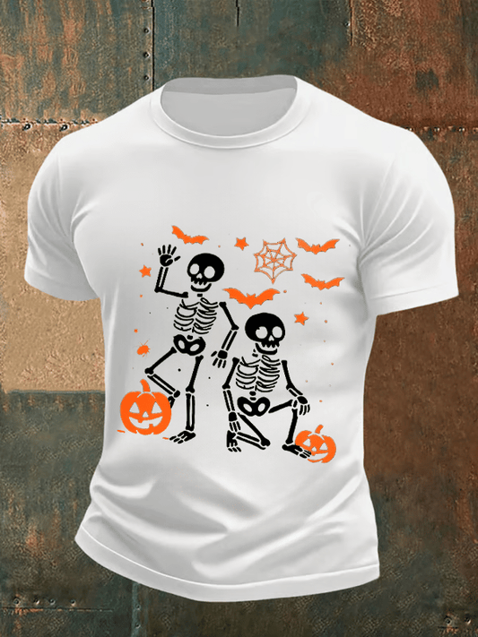 Men's Subtle skeletons FDT Printed T-shirt for Halloween