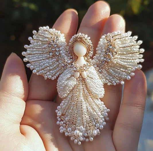 🔥LAST DAY 50% OFF - 💞Angel Pearl Brooch✨Handmade