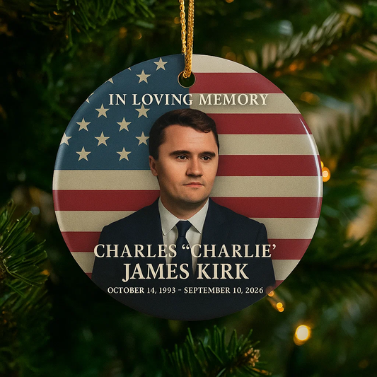 Charlie Kirk Memorial Ornament
