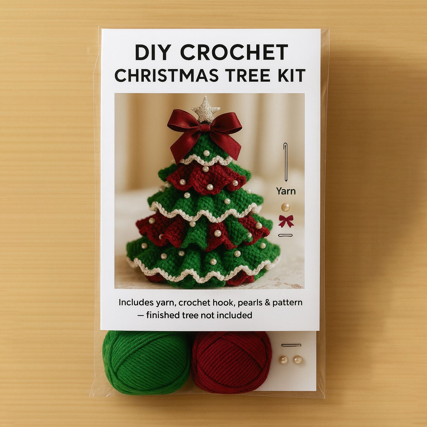 DIY Crochet Christmas Tree Kit – Handmade Holiday Decoration Set