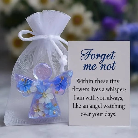 🔥LAST DAY 50% OFF - 🪽Forget Me Not Dried Flower Angel Keepsake - Timeless Gift for Remembrance, Comfort & Hope