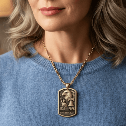 🎉 Limited Edition Liberty Dog Tag Necklace 2026 🦅Celebrate 250 Years of Freedom & Pride 🎉
