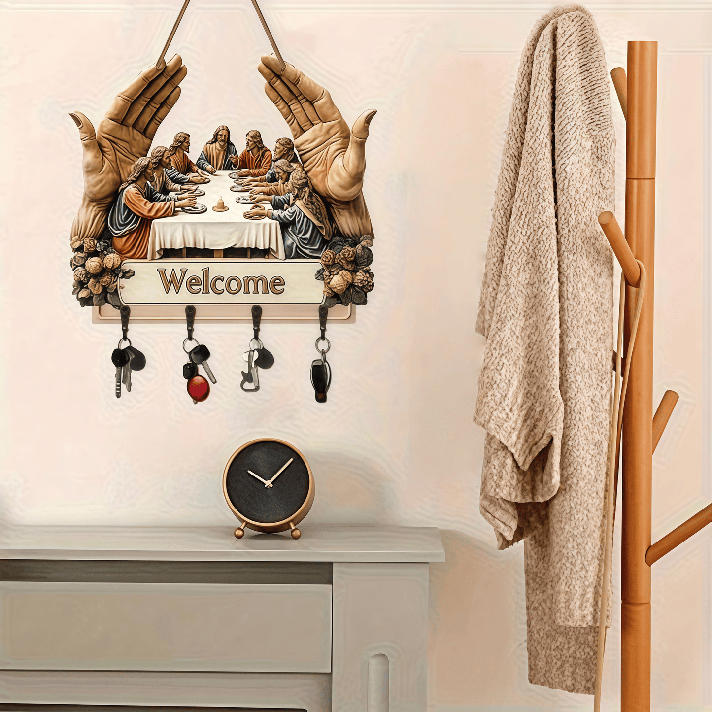 🙏LAST DAY 49% OFF - Jesus and Disciples Wall Art Keychain