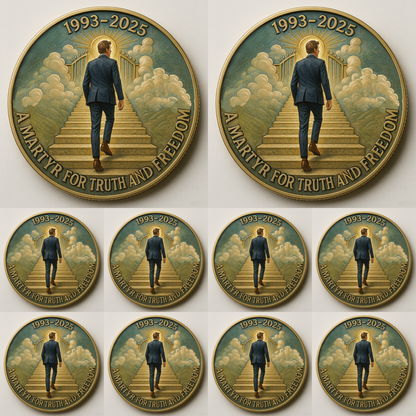 🙏60% OFF For Charlie's Fans - 🎗️🕊️Charlie Kirk In Heaven Memorial Coin