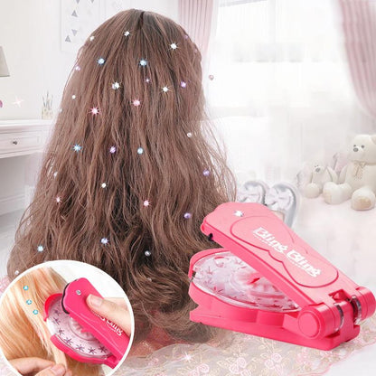 ✨Glitter Diamond Styling Tools Hair Gemstone Styling Set to light up girls' hair, clothes, accessories, No Heat Required Hair Styling Accessories