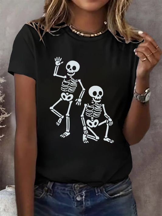 Women's Halloween FDT Printed Casual T-Shirt