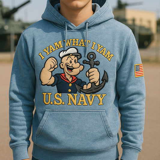 Navy Art Print Hoodie