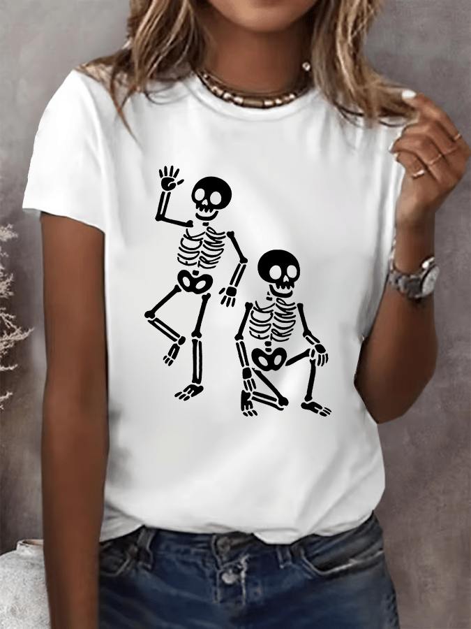 Women's Halloween FDT Printed Casual T-Shirt