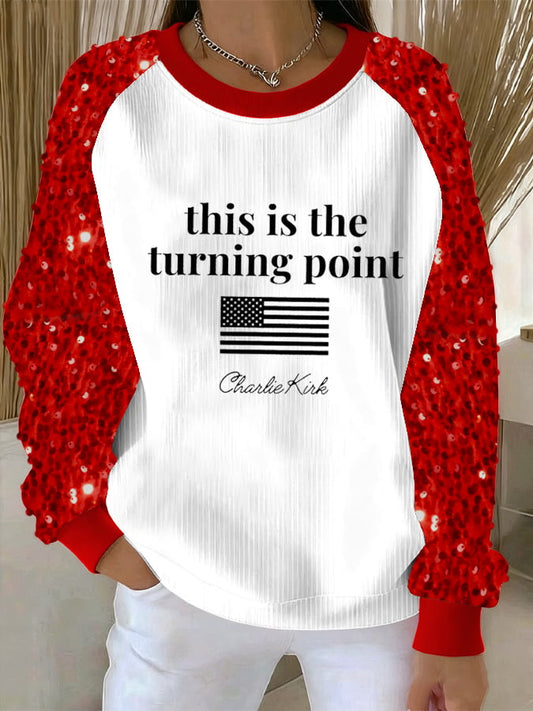 Women's A True Patriot  Print Sweatshirt