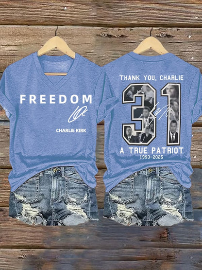 Women's  Commemorative Liberty Signature 31 Print T-shirt