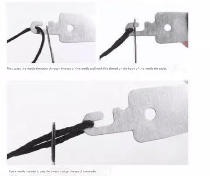 34PCS Big Eye Steel Needles Set - Long & Thin Handmade Quilting & Sewing Needles Kit for DIY Sewing Projects