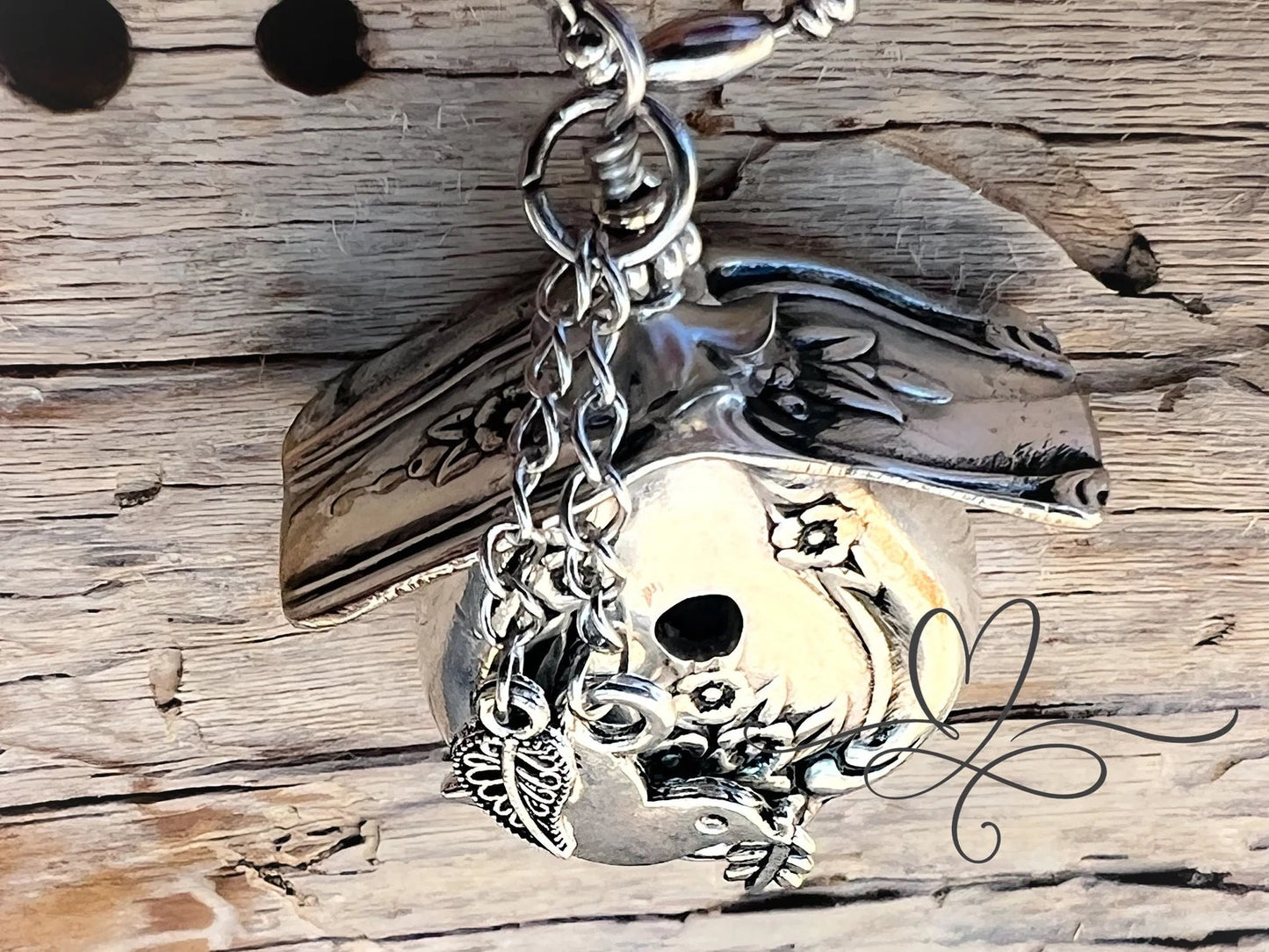 Only 2 left - Birdhouse Necklace • The 1951 "Magnolia" Silverware Birdhouse