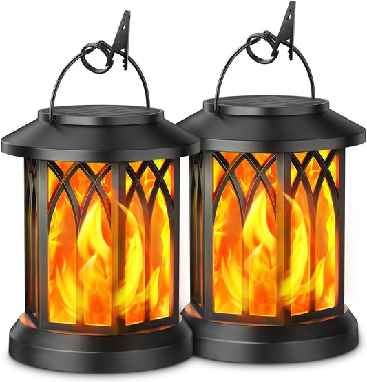 🏆Flash Sale⚡ 50K+ SOLD! Almost Gone-💥✨🔥 Upgraded Flickering Flame Solar Lantern Outdoor Waterproof Light