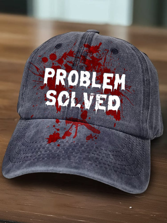 Bloody "Problem Solved" Washing Baseball Caps