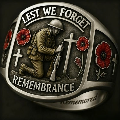 🔥LAST DAY 50% OFF - 🌹Fallen Heroes Remembrance Ring ✝️ In Memory of the Brave