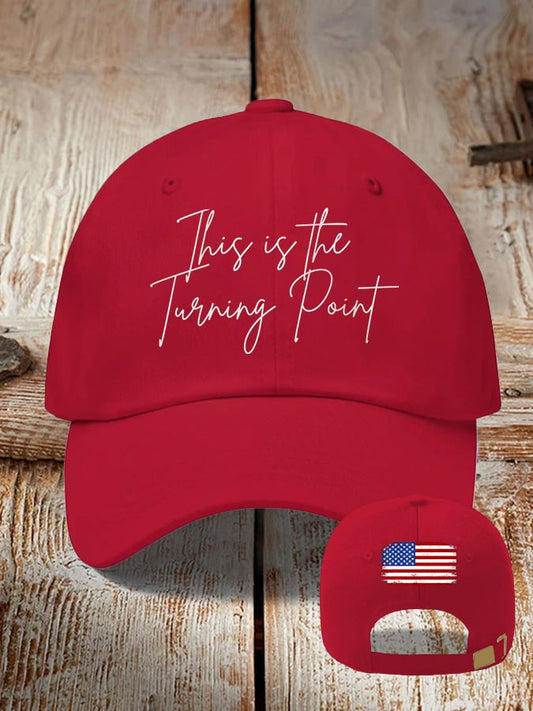 Retro This Is The Turning Point Print Baseball Cap