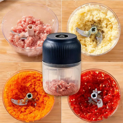 Hot Sale-Electric Mini Portable Veggie Chopper