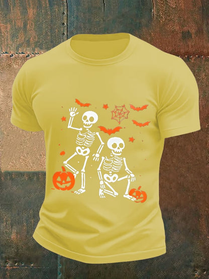 Men's Subtle skeletons FDT Printed T-shirt for Halloween