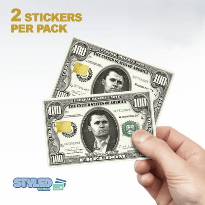 Charlie Kirk Debit Card Stickers (2 Pack)