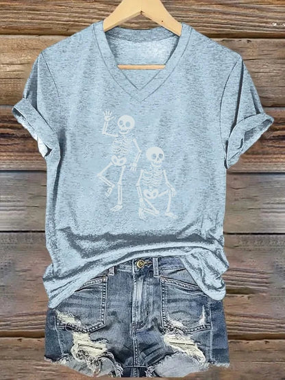 Women's Halloween FDT Printed Casual T-Shirt