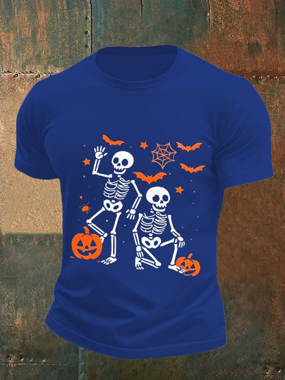 Men's Subtle skeletons FDT Printed T-shirt for Halloween