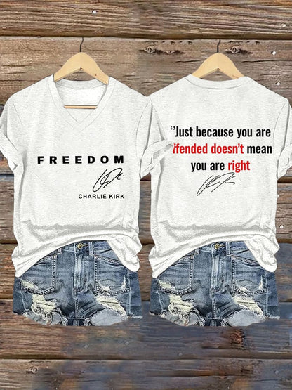 Women's Hot Print V-Neck T-Shirt