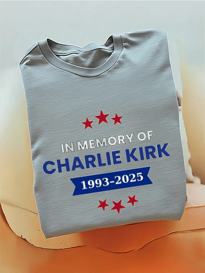 In Memory Of Charlie Kirk 1993-2025 T-Shirt (100% Cotton)