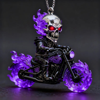🔥LAST DAY 50% OFF💀🏍️Blazing Skull Biker Ornament