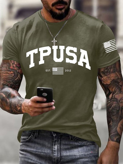 Men's TPUSA Print Round Neck T-Shirt