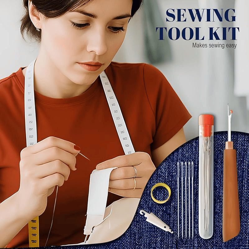 ULTIMATE Big-Eye Needle Set 34 PCS: Thread in Seconds, Craft with Joy! 🧵✨