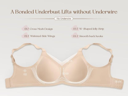 🏆Flash Sale⚡ 50K+ SOLD! Almost Gone-💥🎉Women Wireless V-Neck Mesh Bralette,Best Gifts