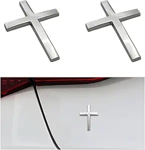 ✝️ Metal Jesus Christ Cross Badge Stickers ✞ Add 2 pairs to cart → Pay for only 1 pair!