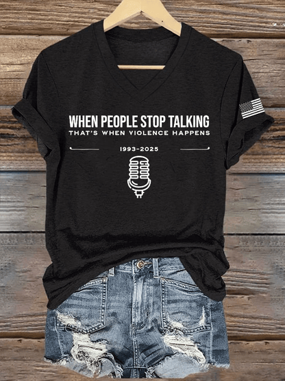 Women's Hot Spot Print V-Neck T-Shirt