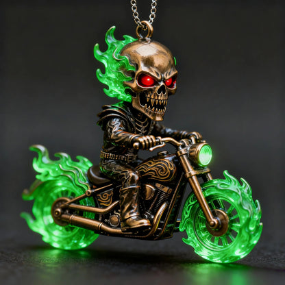 🔥LAST DAY 50% OFF💀🏍️Blazing Skull Biker Ornament