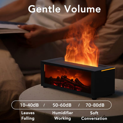 🔥🔥Flame Fireplace Aroma  Diffuser Humidifier Night Light Aromatherapy Timer Gift Atmosphere