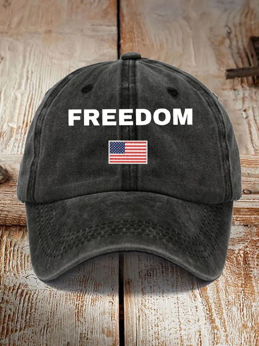 Unisex FREEDOM Flag Print Hat