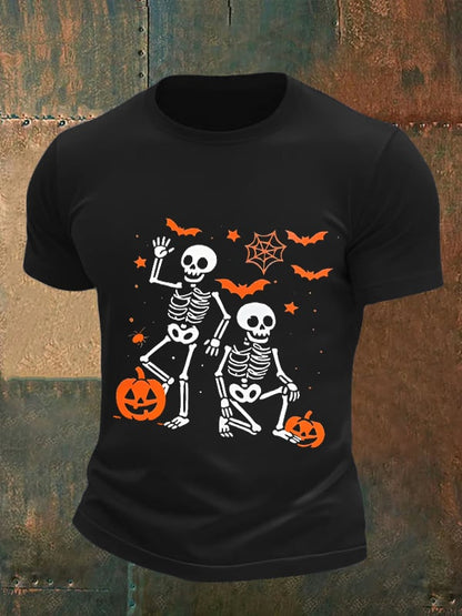 Men's Subtle skeletons FDT Printed T-shirt for Halloween