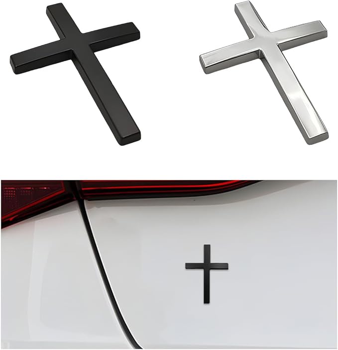 ✝️ Metal Jesus Christ Cross Badge Stickers ✞ Add 2 pairs to cart → Pay for only 1 pair!