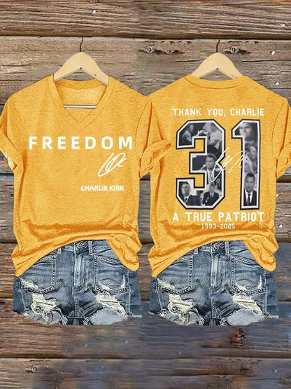 Women's  Commemorative Liberty Signature 31 Print T-shirt