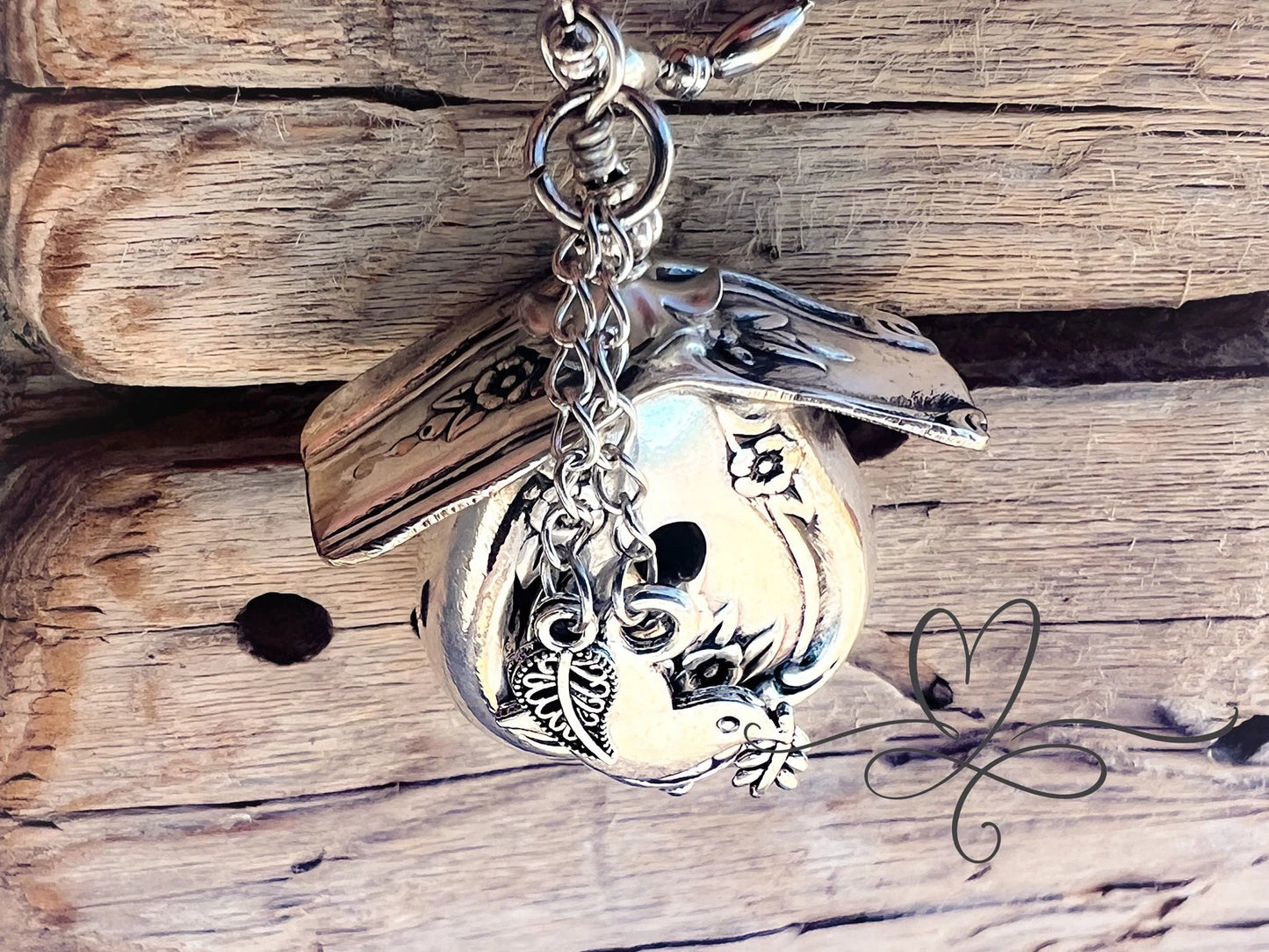 Only 2 left - Birdhouse Necklace • The 1951 "Magnolia" Silverware Birdhouse
