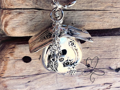 Only 2 left - Birdhouse Necklace • The 1951 "Magnolia" Silverware Birdhouse