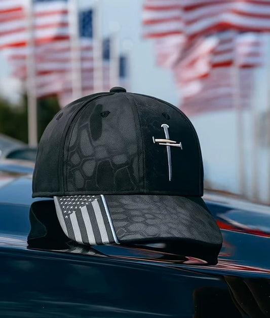 ✝️Adjustable Flexfit Jesus 3 Nail Cross Hat🎁With Free 4" Decal - BUY 3 FREE SHIPPING