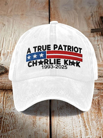 Unisex Commemorative Leader A True Patriot Print Hat