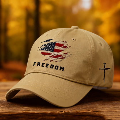 🔥LAST DAY 49% OFF - Unisex Freedom American Flag Print Baseball Cap