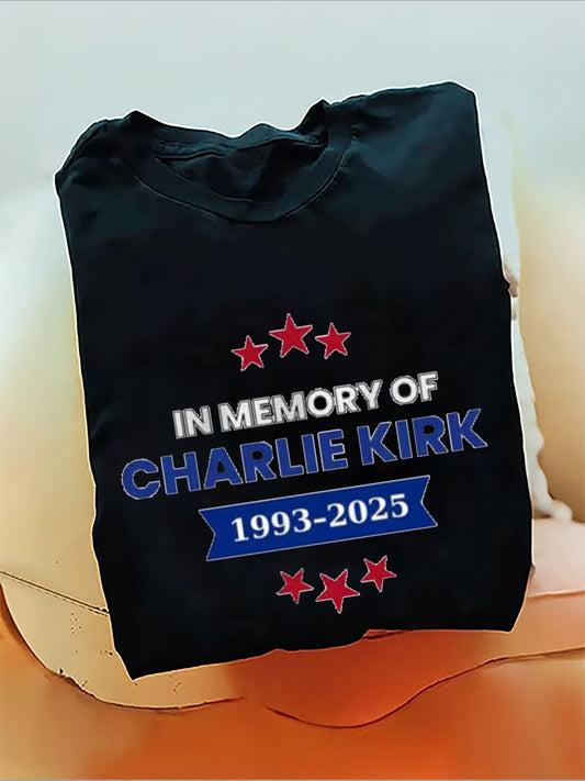 In Memory Of Charlie Kirk 1993-2025 T-Shirt (100% Cotton)