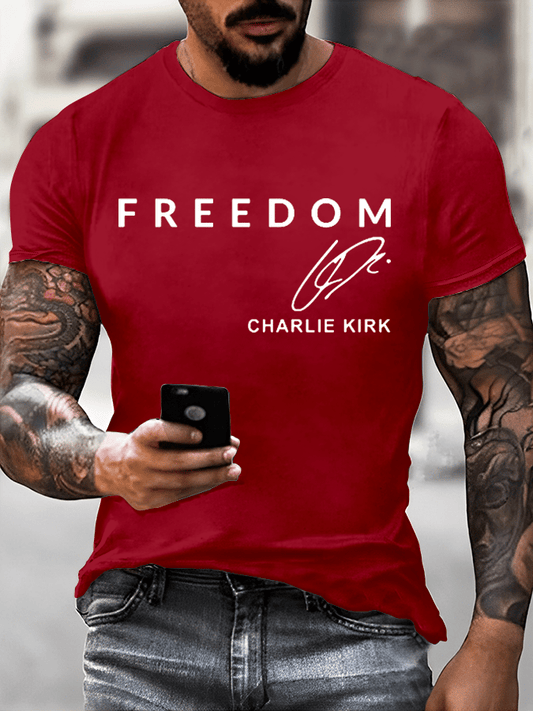 Men's Freedom Print T-Shirt